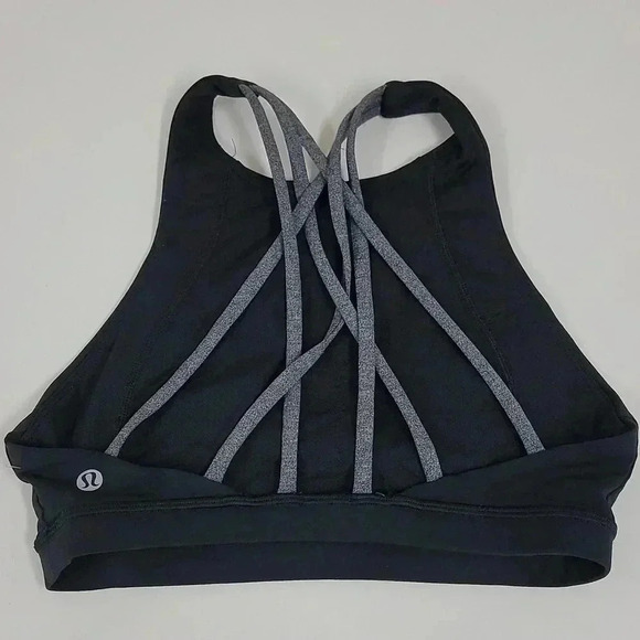 Lululemon Free To Be Serene Bra *High NeckBlack / Heathered Black - Picture 6 of 11